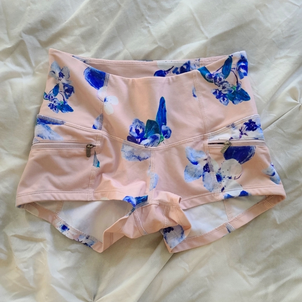 POPFLEX Floral Shorts with Zipper Pockets